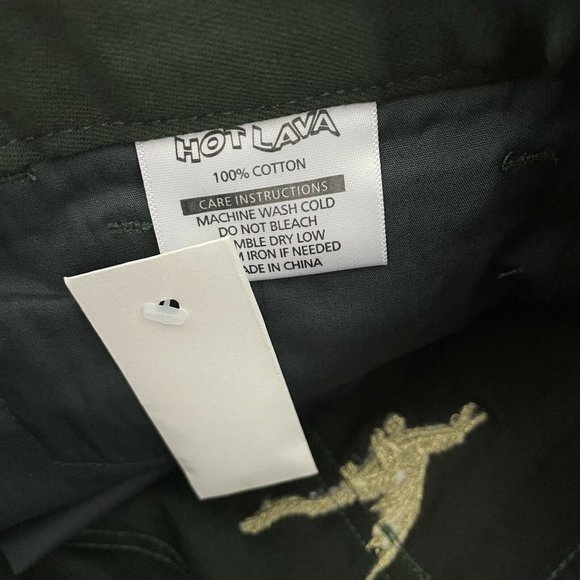 UO HOT LAVA Green Gold Embroidered Dragon Pants - Picture 6 of 6